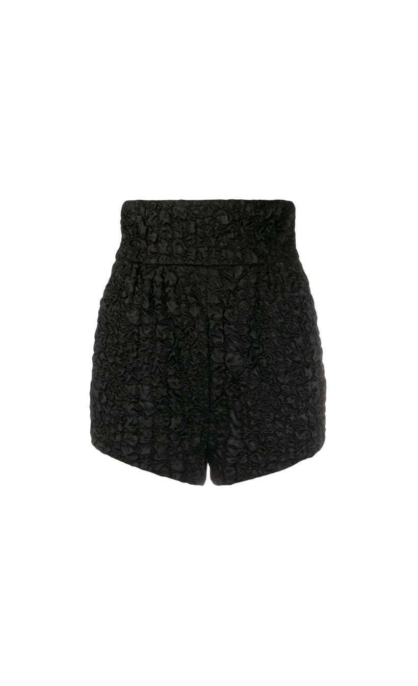 Textured High-Waisted Shorts
