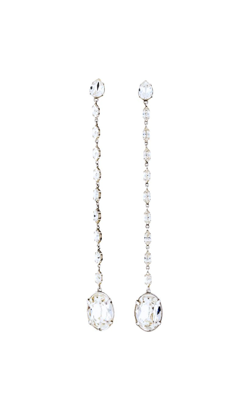 Crystal Long Drop Earrings