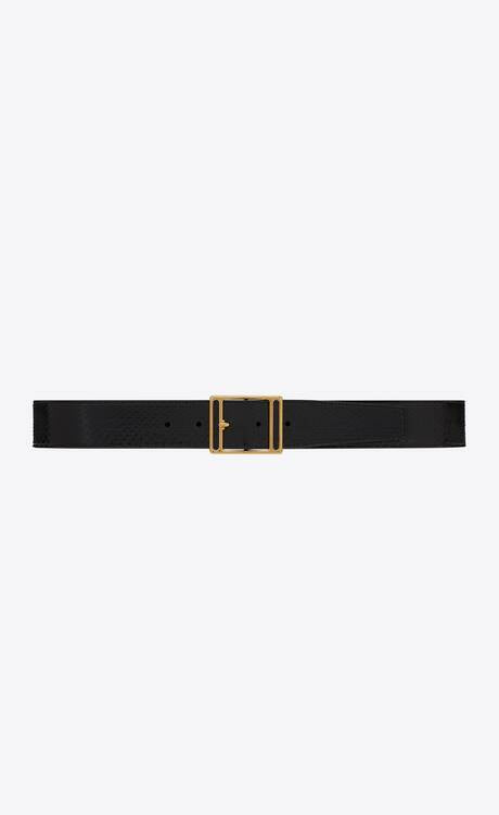 Lacquered Python Screen Buckle Belt