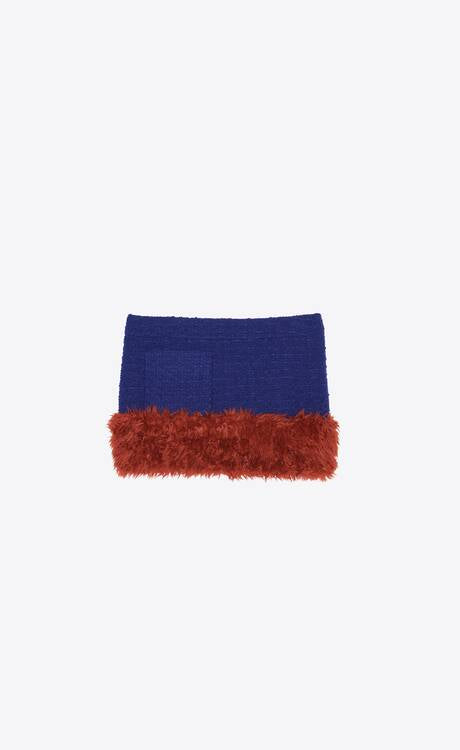 Tweed Uni Relief Violet Mini Skirt