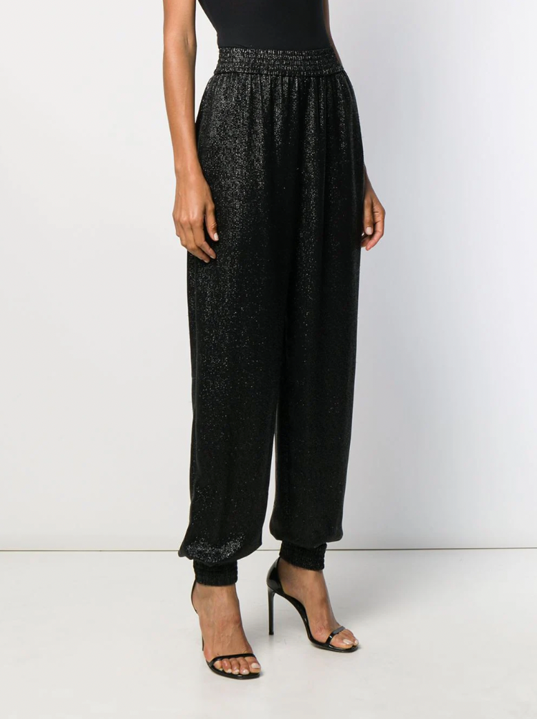 Lamé Knit Trousers