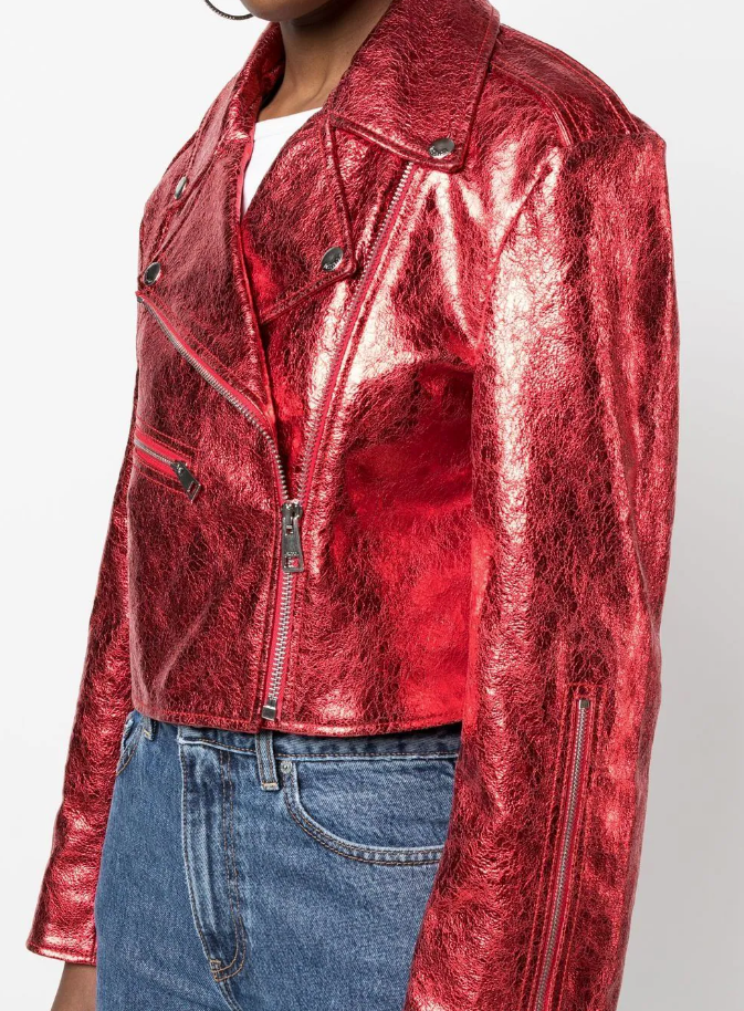 Mars Red Leather Jacket