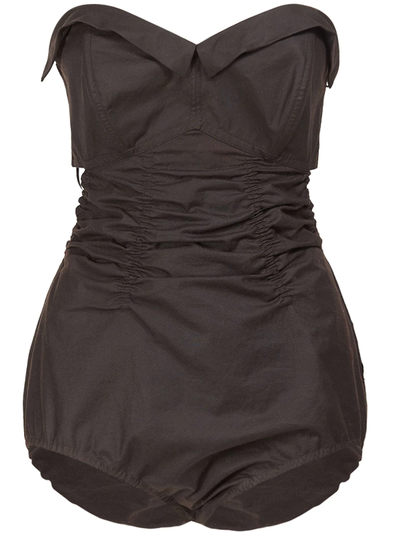Waxed Cotton Cutout Corset Body