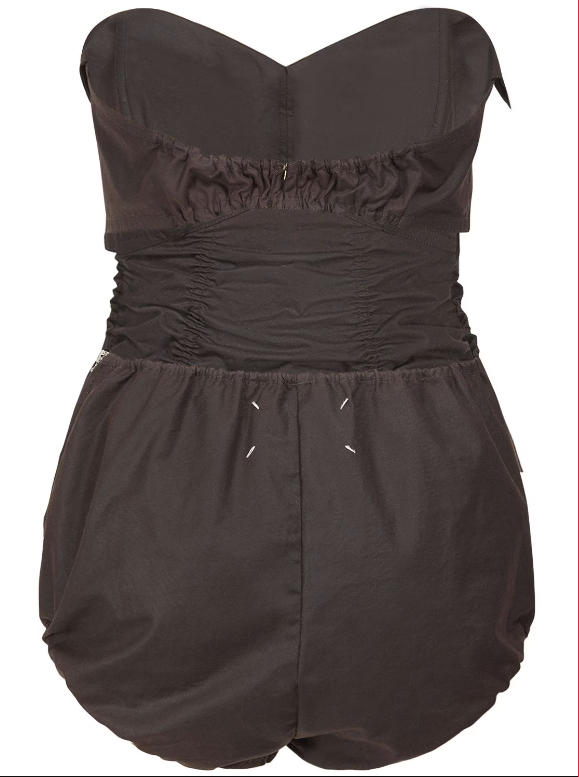 Waxed Cotton Cutout Corset Body