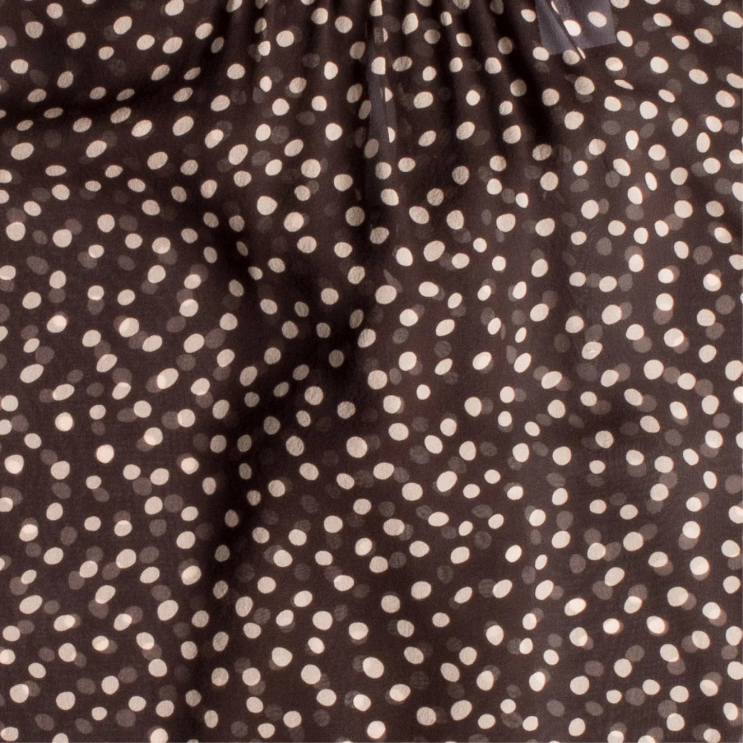 Mousseline Pois Animalier Marron Nude Blouse