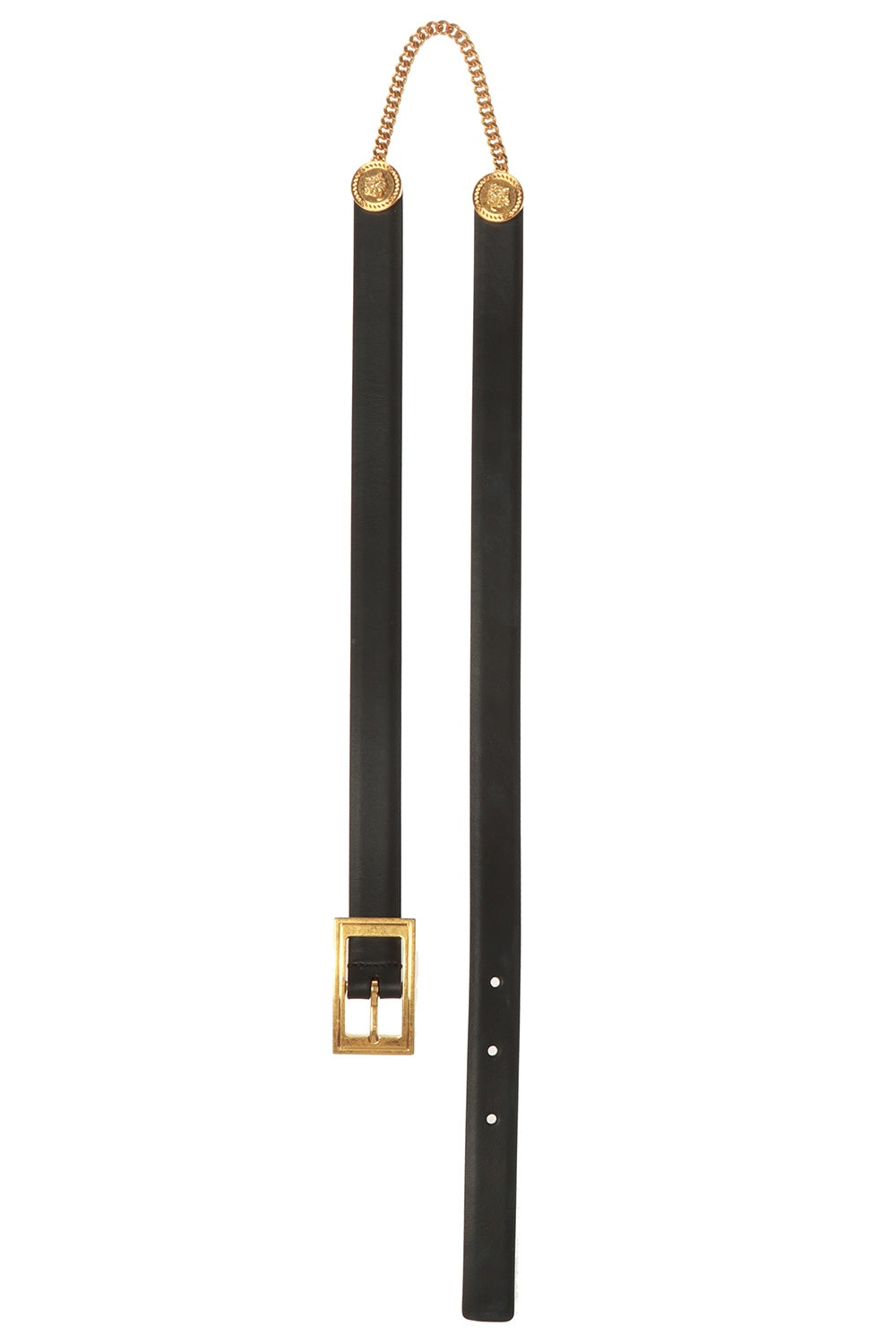 Calf Leather Black/Gold Belt
