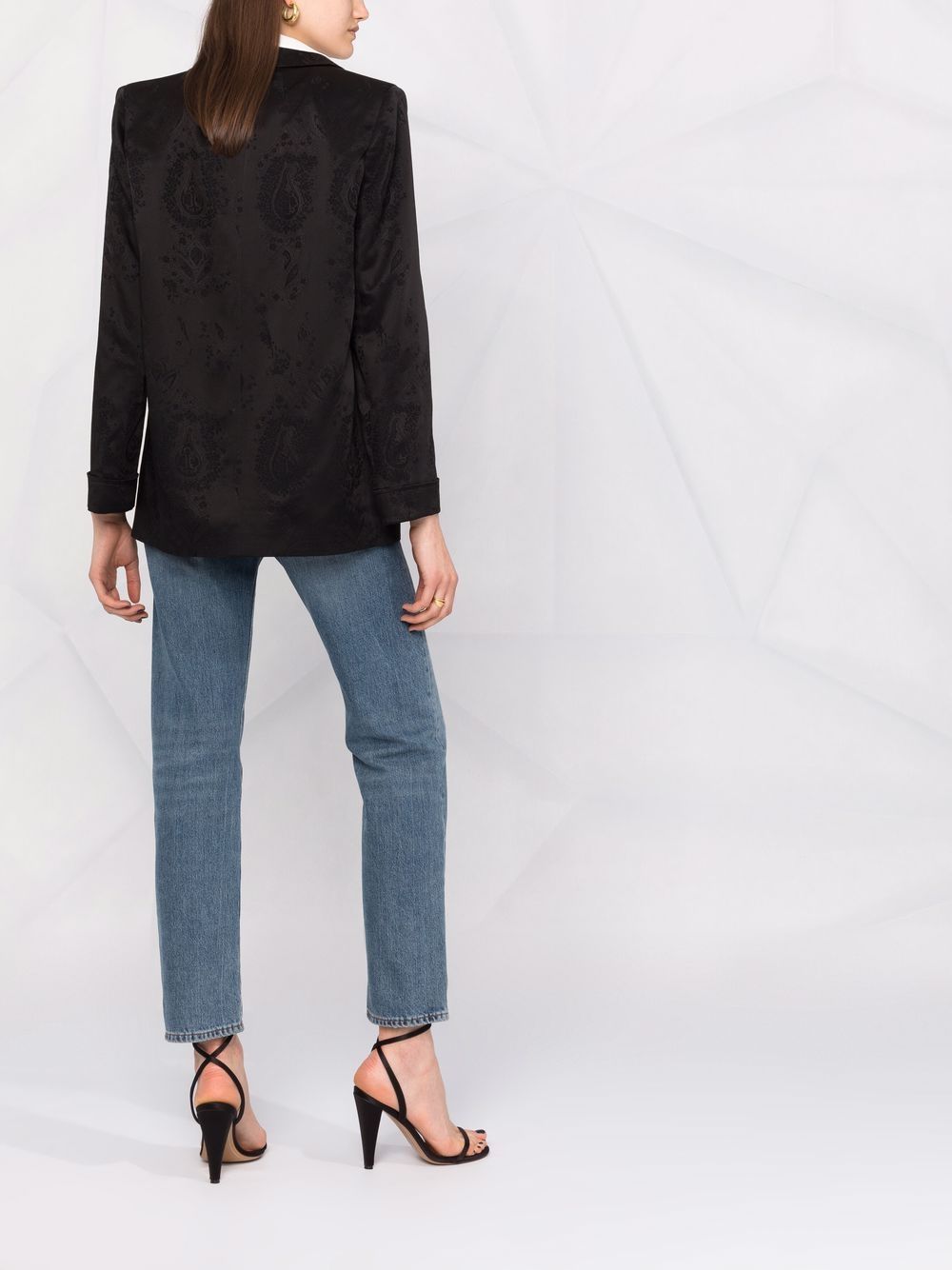 Chemise Pyjama Jacquard Baroque Noir