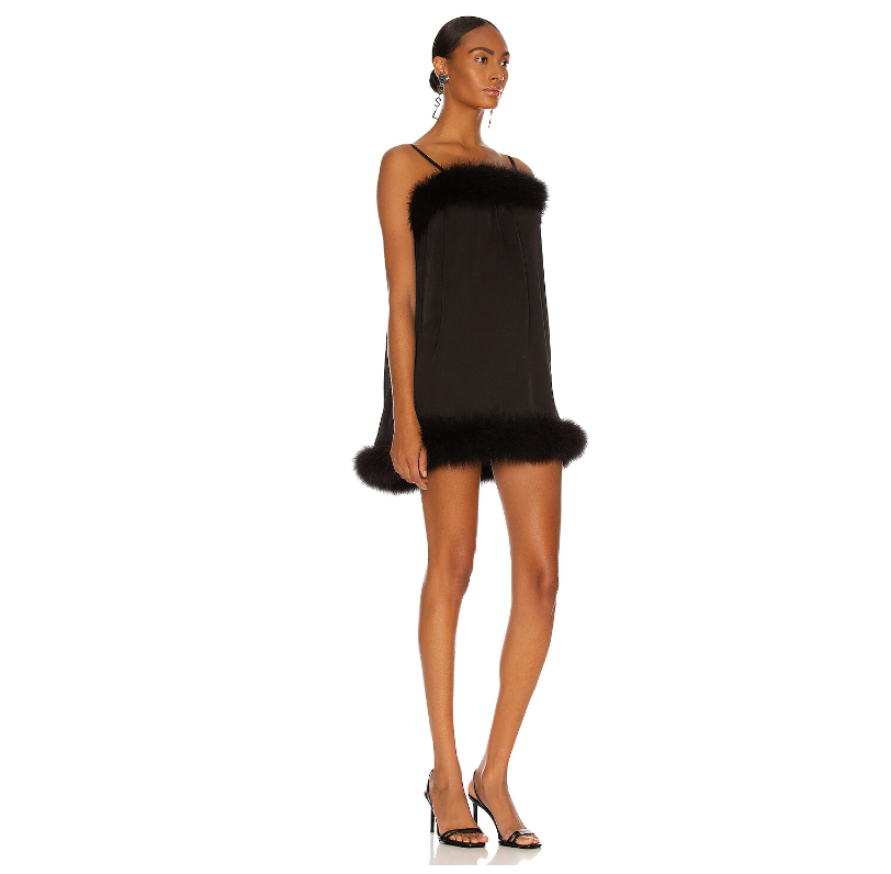 Satin Charmeuse Organique Noir Dress