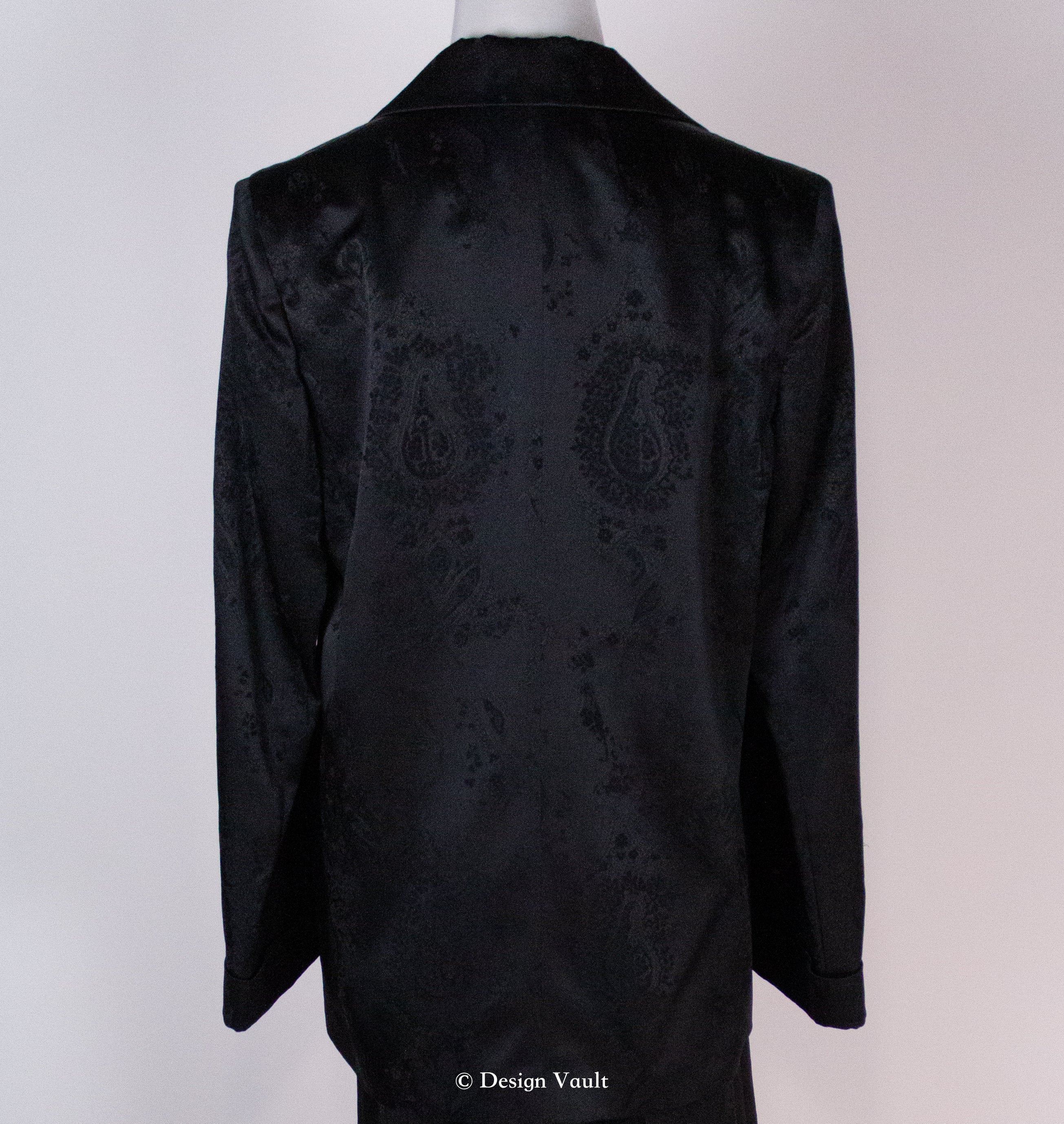 Chemise Pyjama Jacquard Baroque Noir