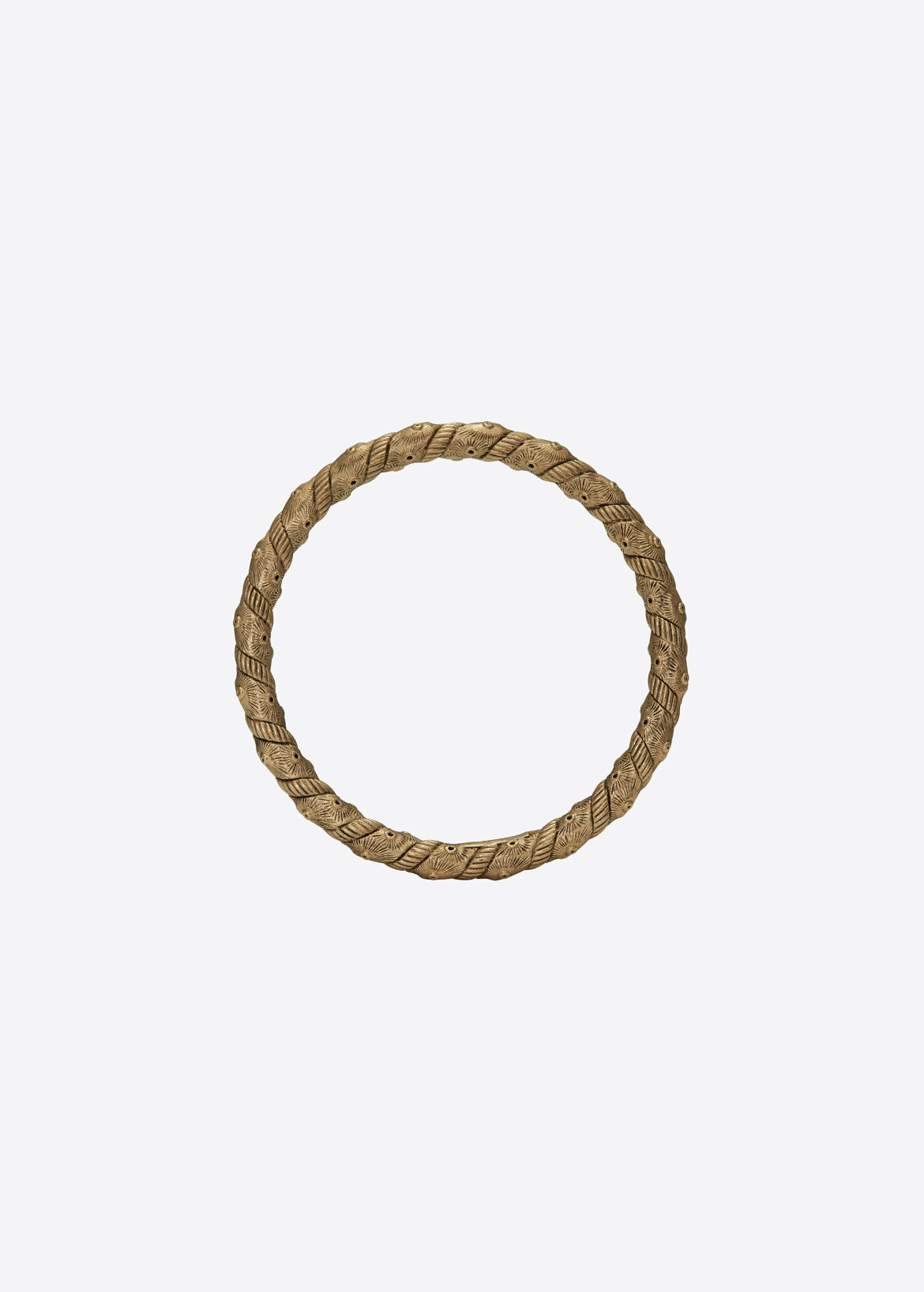 Twist Brass Metal Bronze Thick Bracelet