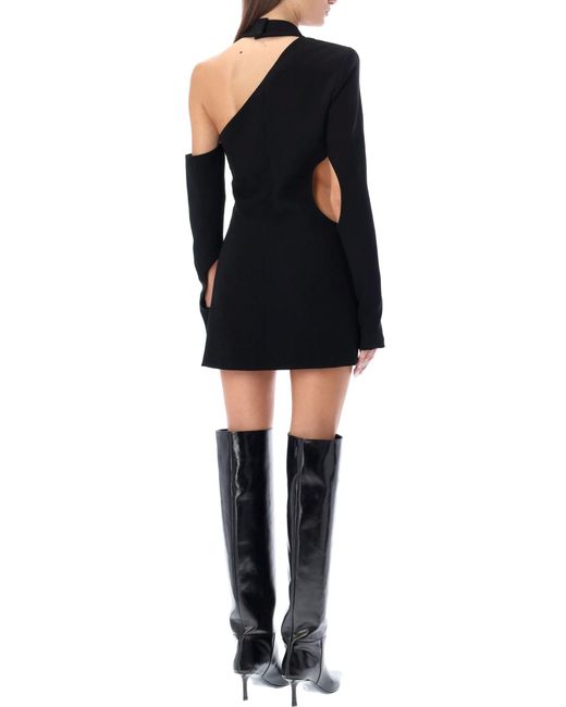Cut-Out Asymmetric Mini Dress