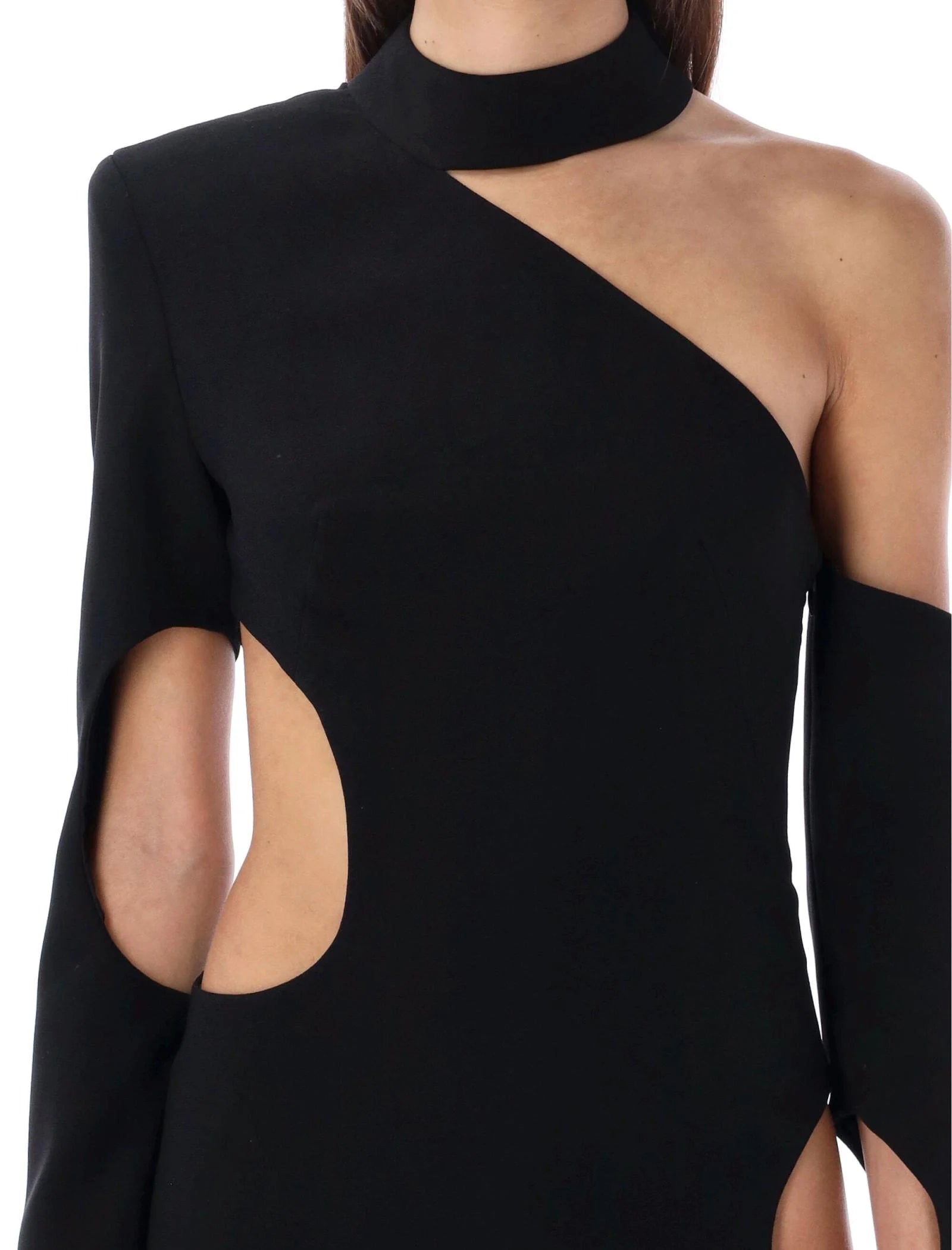 Cut-Out Asymmetric Mini Dress